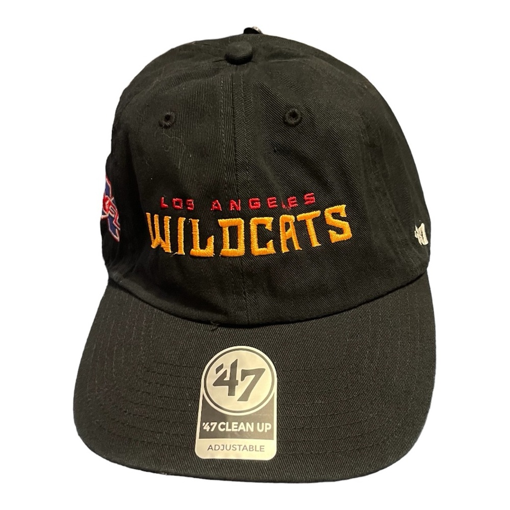 Los Angeles Football Wildcats Baseball Style Embroidered Black Cap